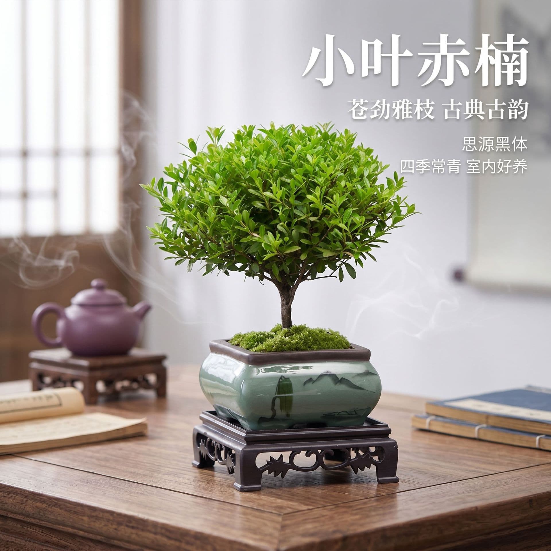 Small-Leaf Red Nanmu Bonsai Plant, Indoor Flower, Office Desktop Small Green Plant, Easy to Care For, All-Season Bonsai