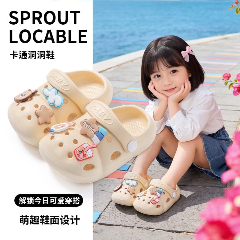 EVA Children's Clog Sandals Summer Soft Sole Non-slip Baby Toddler Walking Shoes for Boys and Girls Ages 1-3