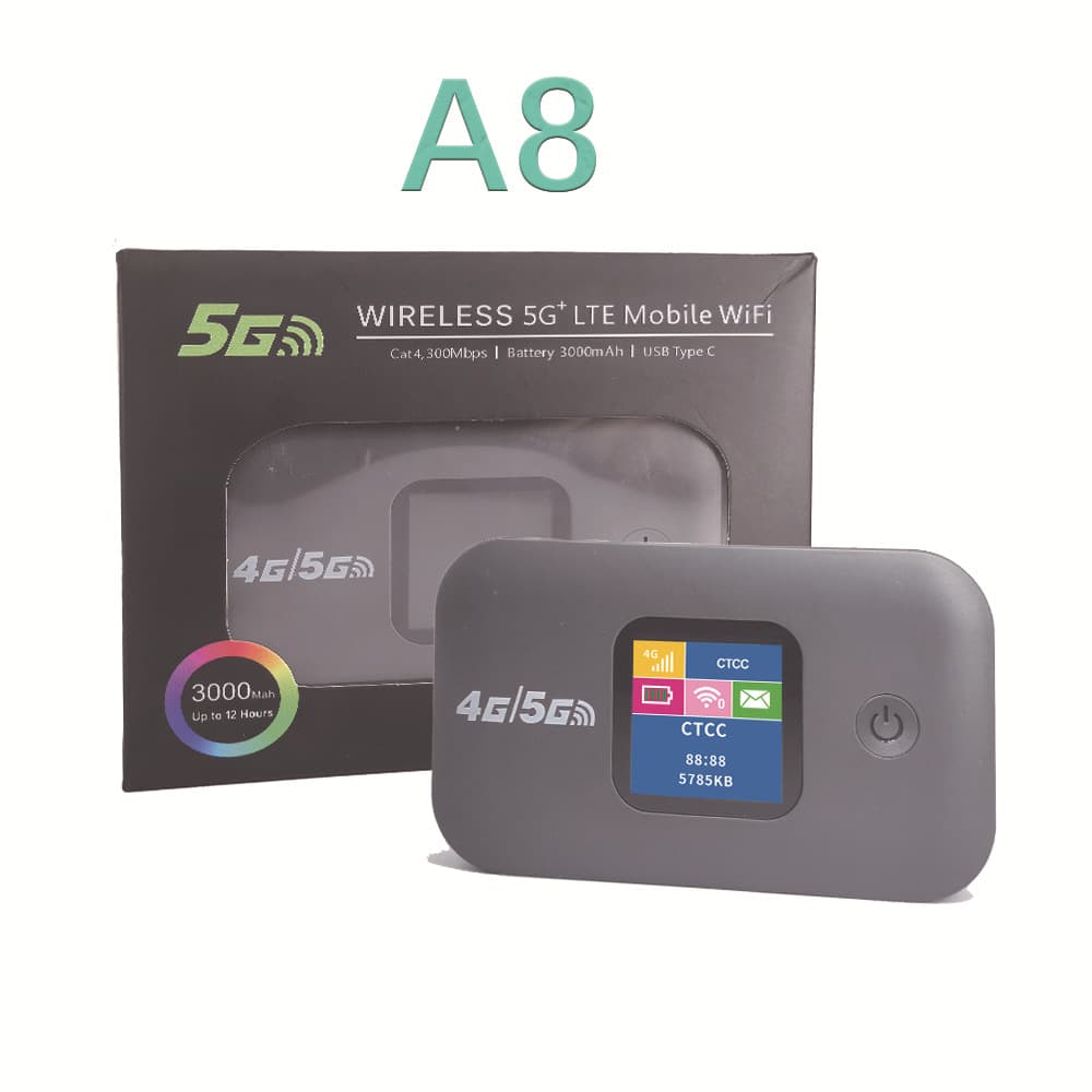 A8-E4G Portable WiFi 5G Wireless MIFI Pocket WiFi LTE Router with SIM Card Slot