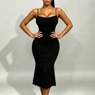 Custom Plus Size Women's Sexy Fitted Mermaid Long Dress Bodycon Waistband Slip Dress Gown from Factory