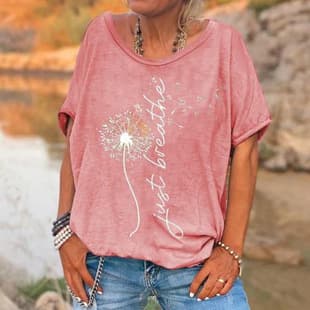2023 New Ruffle Collar Spring Factory Direct Loose Fashion Short Sleeve Cartoon Digital Print T-Shirt