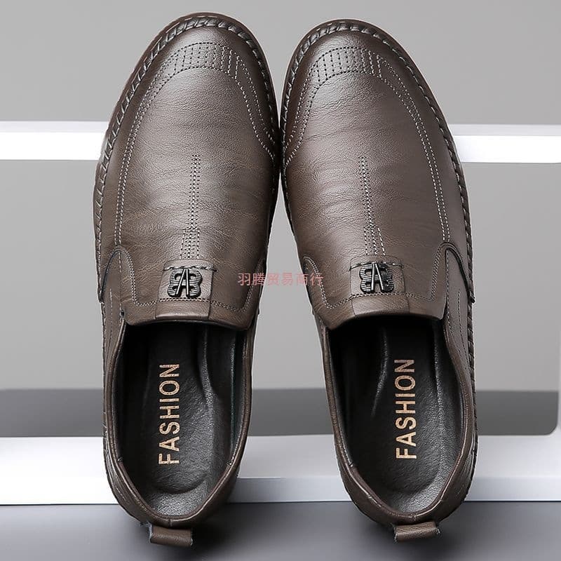 Men's leather shoes, autumn men's casual breathable super soft wear-resistant rubber sole shoes, non-slip soft sole, middle-aged dad shoes