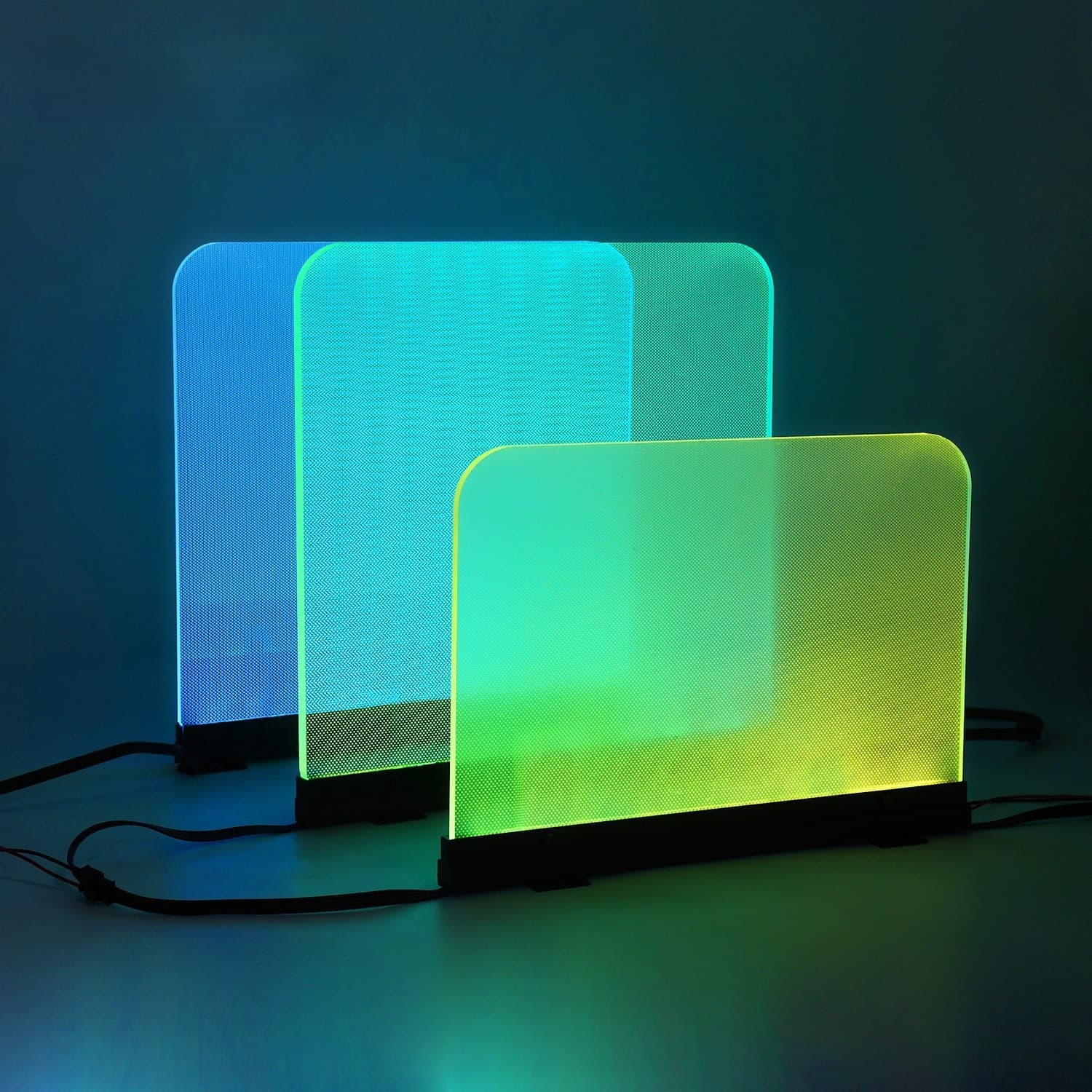 Customized LED backlight panels for bars, KTVs, and supermarkets, featuring colorful programming, laser dotting, and LED backlighting.