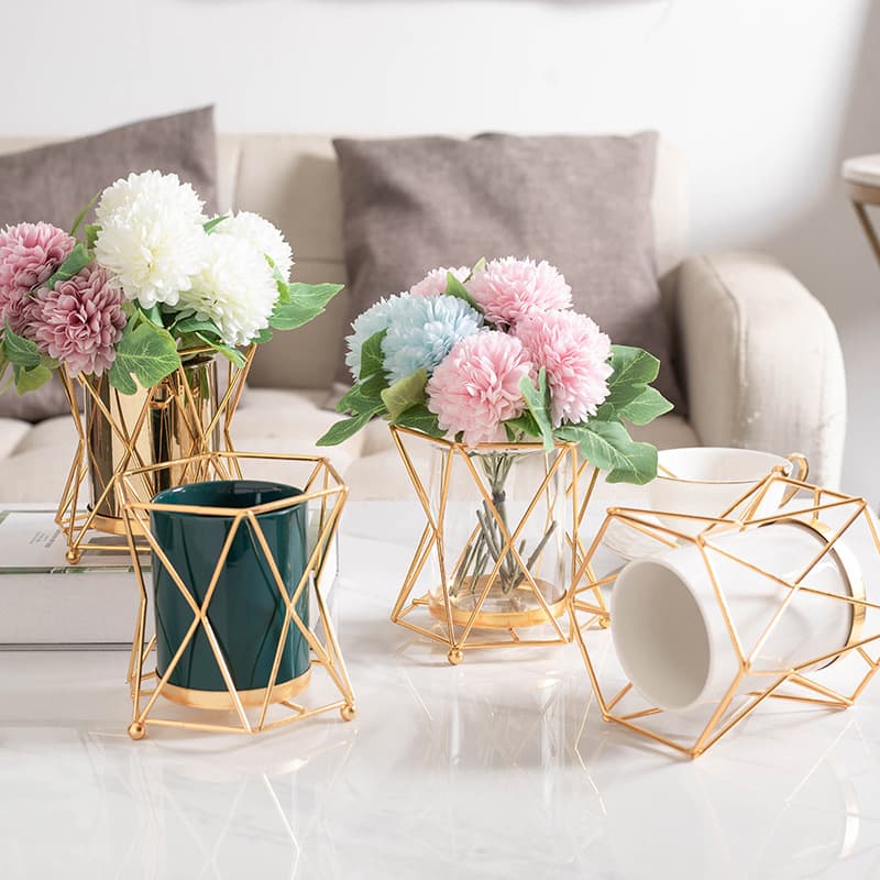 Factory wholesale flower pots, ceramic vases, iron art, glass, living room dining table TV cabinet coffee table decorative insert ornaments