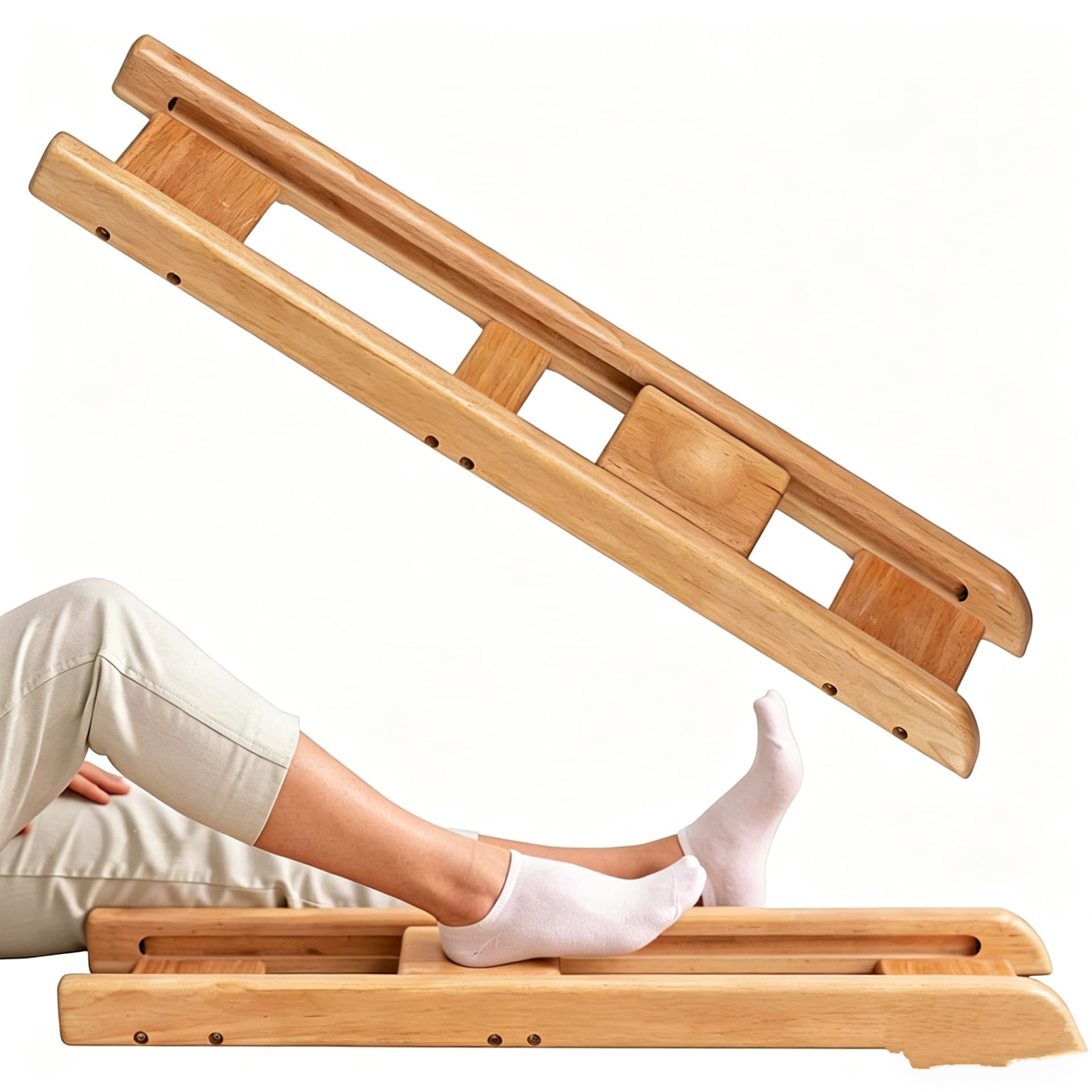 Wooden Rehabilitation Stretch Board Knee Hip Rehabilitation Pulley Stroke Rehabilitation Physical Therapy Equipment Recovery Tool