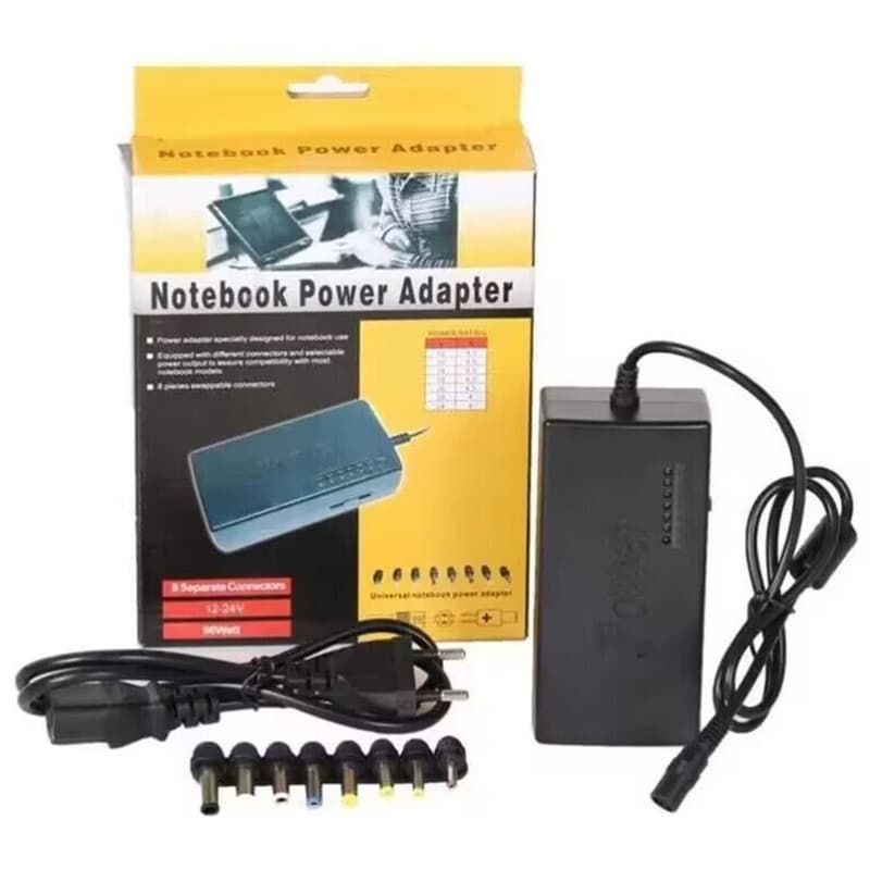 Laptop Multi-Function Power Adapter 96W Universal Laptop Power Supply 12-24V Adjustable Charger