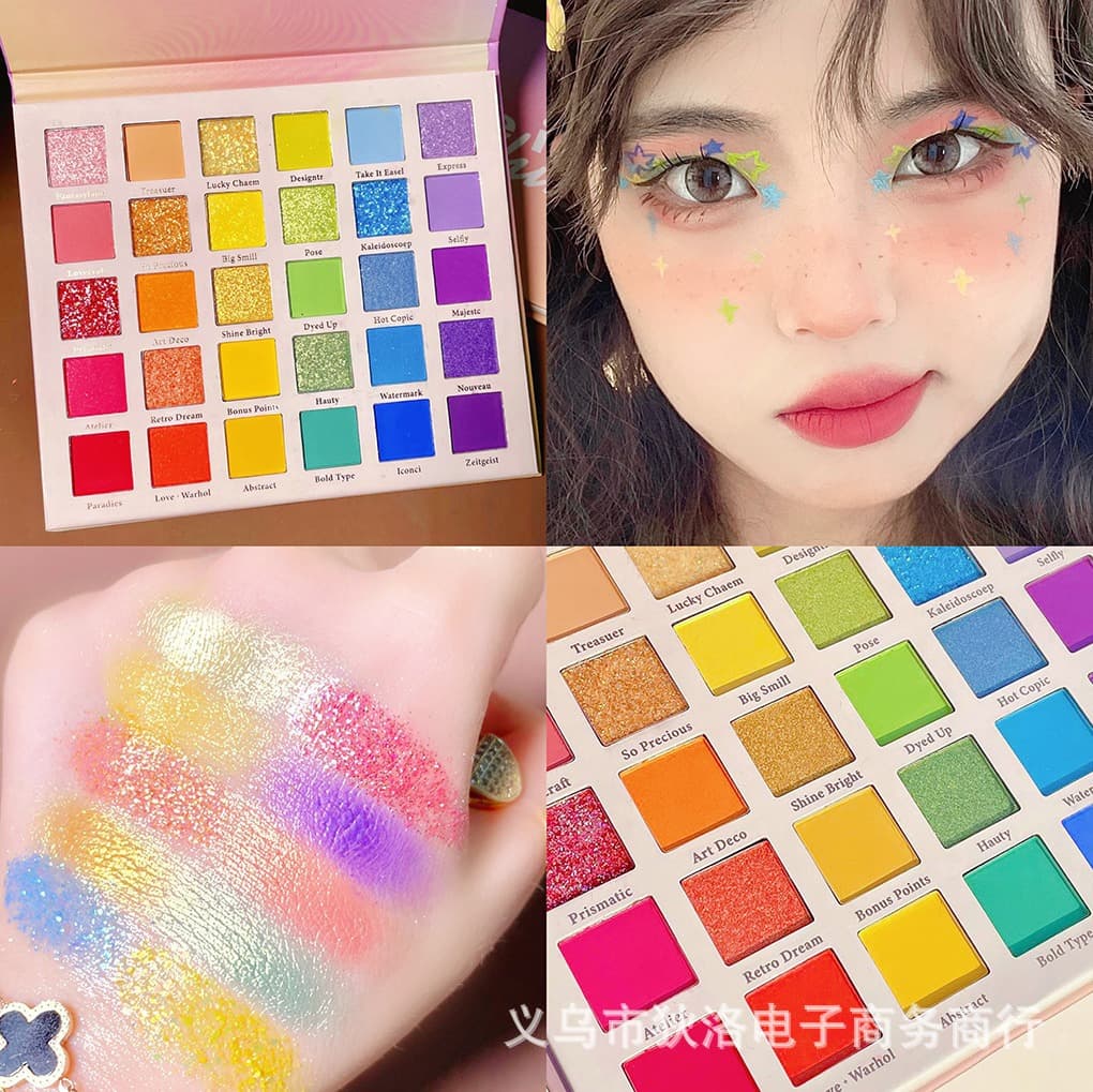 MGL Dopaamine Colorful Eyeshadow Palette 30 Rainbow Candy Dish Macaron Stage Smoke Makeup Shiny Matte Pearl Cosmetic Powder