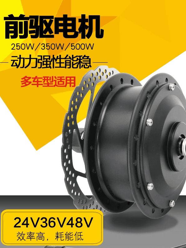 Bicycle Assist Motor Electric Hub Motor Front Drive Accessories Yongyi Electric 250W Wheel Set Disc Brake Motor