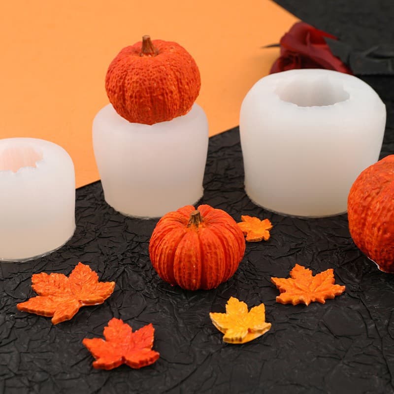 Halloween Pumpkin Silicone Mold for Chocolate Mousse Cake, Handmade Soap, Aromatherapy Candle Decoration Mold