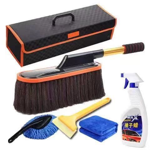 Retractable car duster, car mop, car wash brush, dust removal wax mop, retractable ash and snow sweeping cleaning supplies