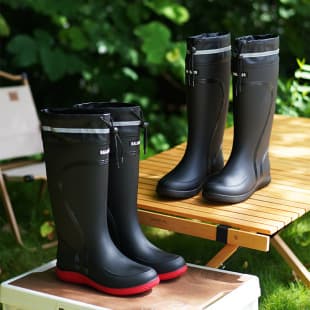 Wholesale Men's Rain Boots, Fashionable High-Top Anti-Slip Drawstring Rain Shoes, Kitchen Car Wash Special Heavy-Duty Long Boots