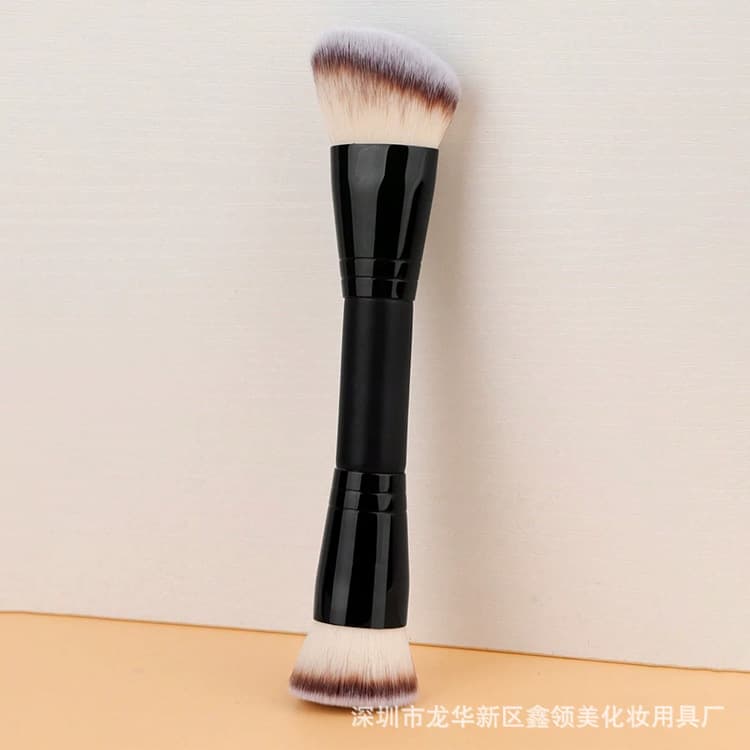 Cross-border new product single double-head brush makeup brush blush brush loose powder brush contour brush foundation brush beauty tools hot sale
