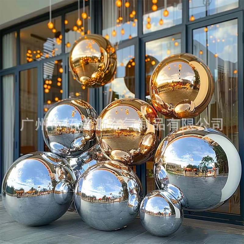 Inflatable Mirror Ball Double-layer PVC Reflective Ball Laser Colorful Ball, Mall Display Bar Decoration Air Model