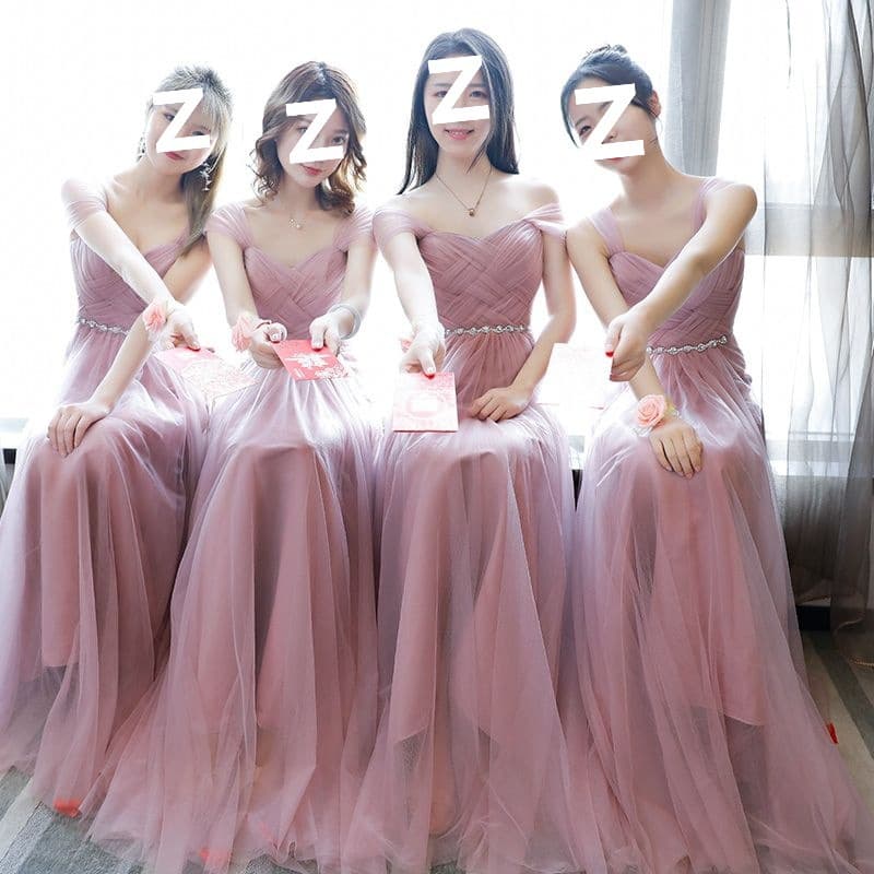 Autumn 2025 New Bridesmaid Dress, Elegant Sister Group Special Evening Gown, Slim-Fit Midi Dress for Women, Factory Direct