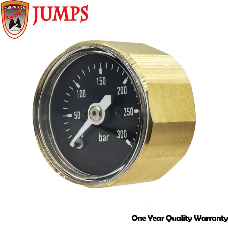 Factory Supply 28mm Mini High Pressure Gauge 300bar Movement Pointer Style Original Copper Color Housing High Precision