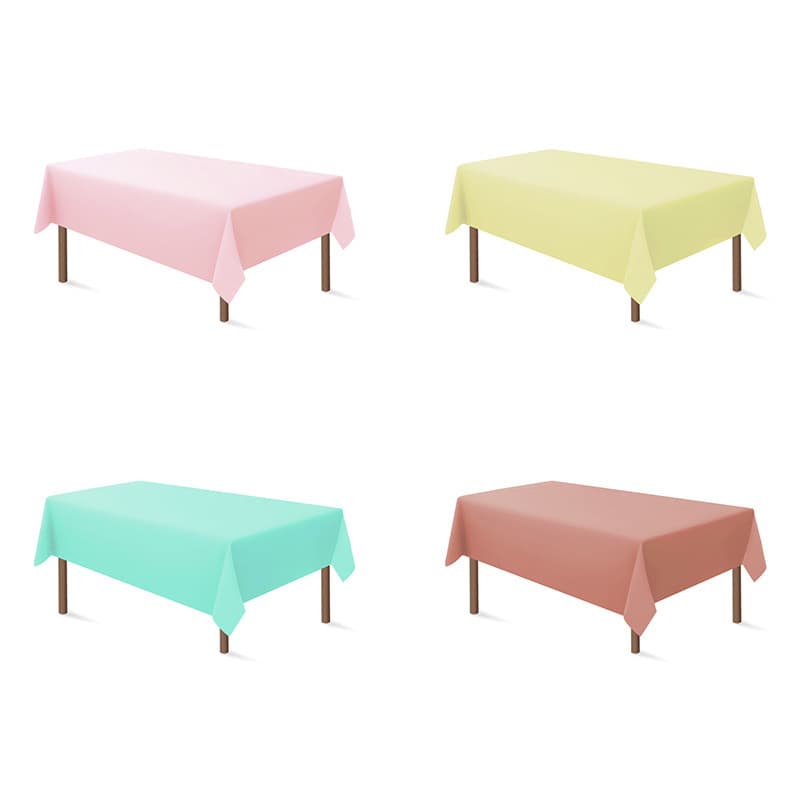 In Stock PEVA Waterproof and Oil-Proof Disposable Tablecloth, No-Wash Table Cover, Rectangular Dining Table Cloth for Coffee Table