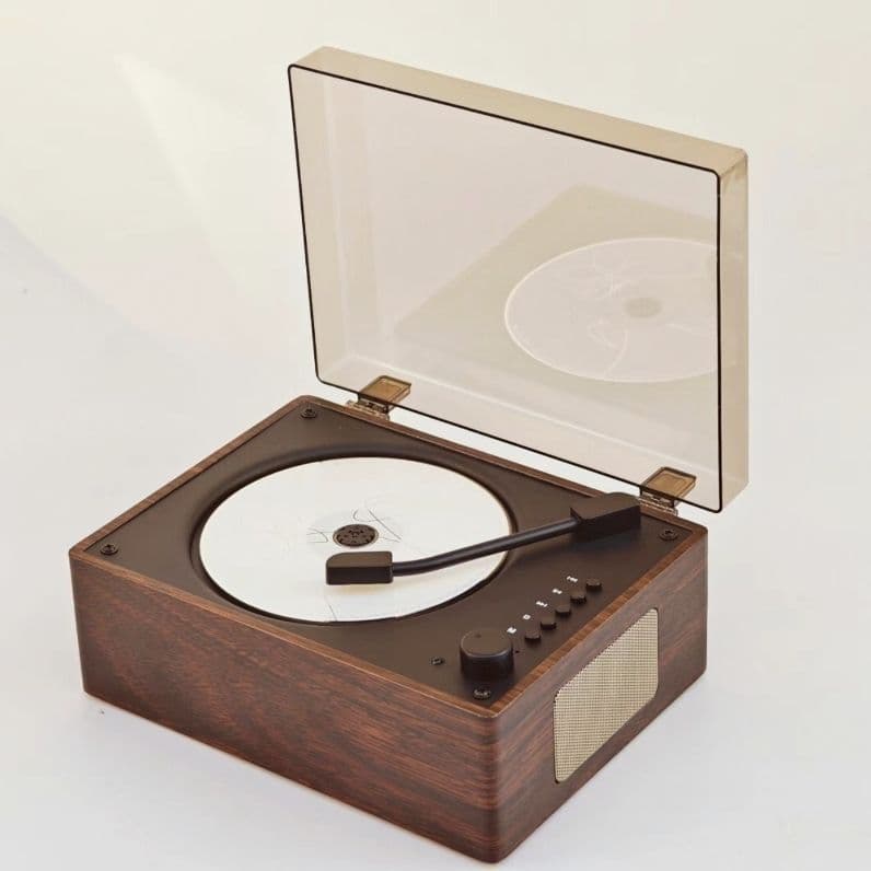 Retro Album CD Player Bluetooth Speaker Song Disc Player Charging Portable Home Audio LD Cross-border