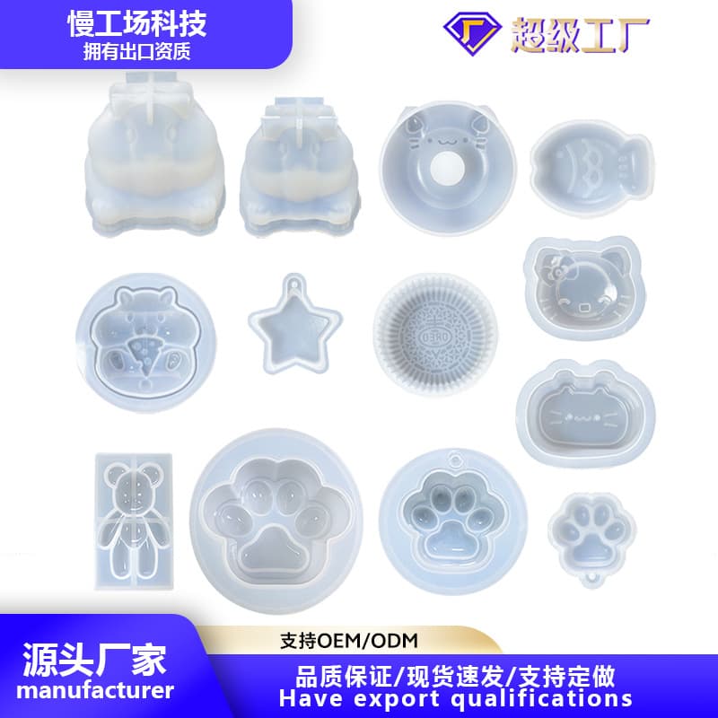 Cute Hamster Pinch Mold DIY Homemade Cat Claw Silicone Mold Plaster Handmade Bear Candle Silicone Mold