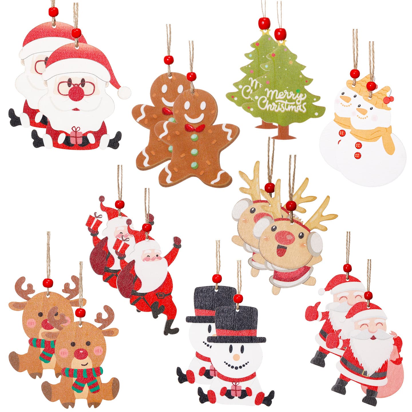 New Christmas decoration wooden pendants, Christmas tree pendants, wooden crafts, Christmas DIY decoration hangers