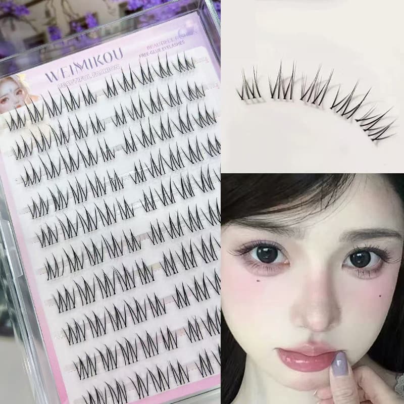 Su Cha Sister Upper Lashes Airy Wispy False Lashes Segmented Single Cluster Fluffy Thick Style Eye Lashes Bestseller