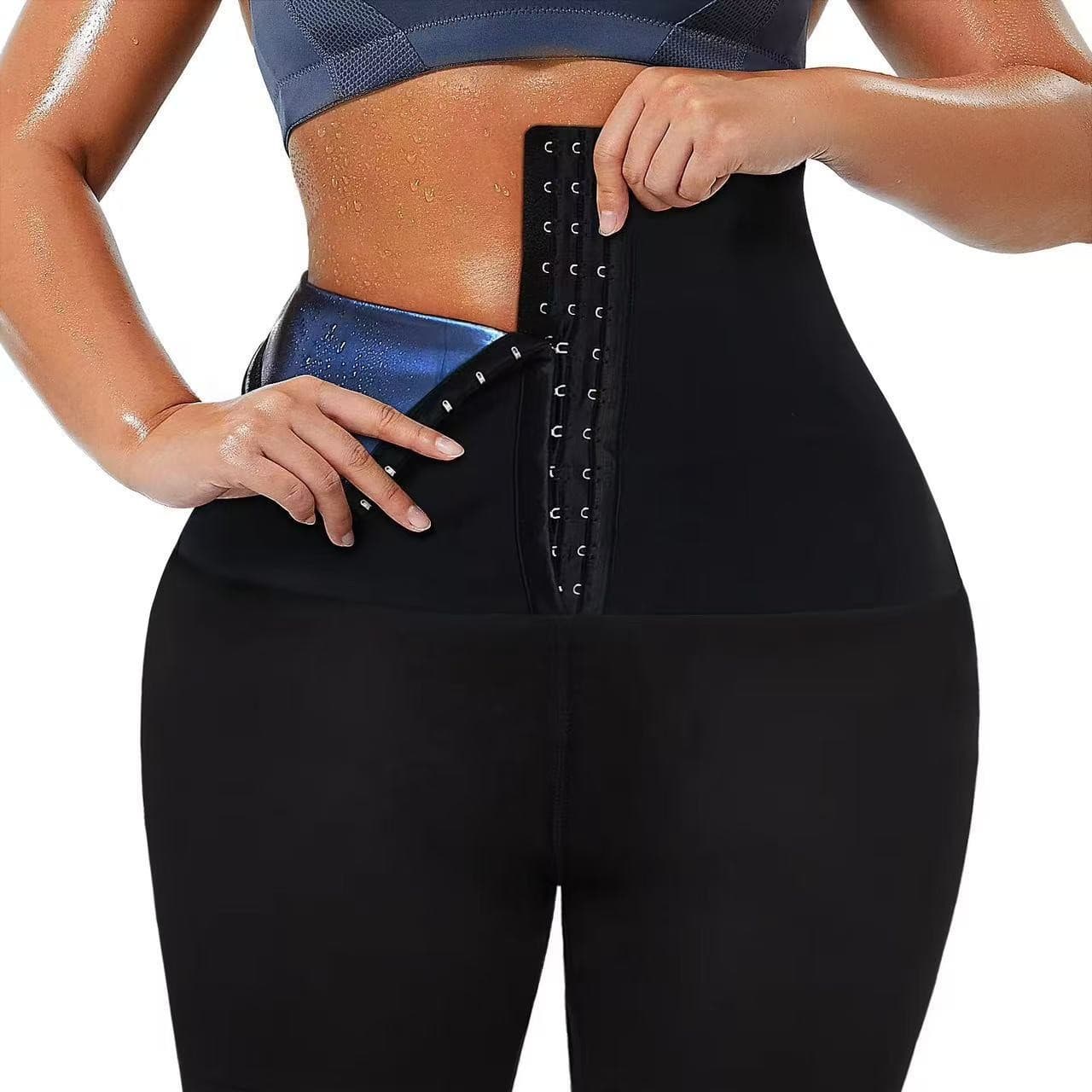 Amazon Sauna Pants Tummy Control Hip Lifting Leg Shaping Women's Sports Body Shaper High Waist Yoga Pants Waist Cincher