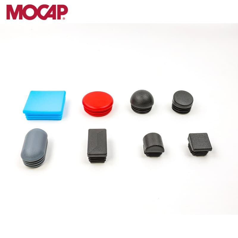 Round Black Tube Plug Square Tube End Cap LDPE Snap-in Foot Plug Plastic Inner Plug Tube Stopper