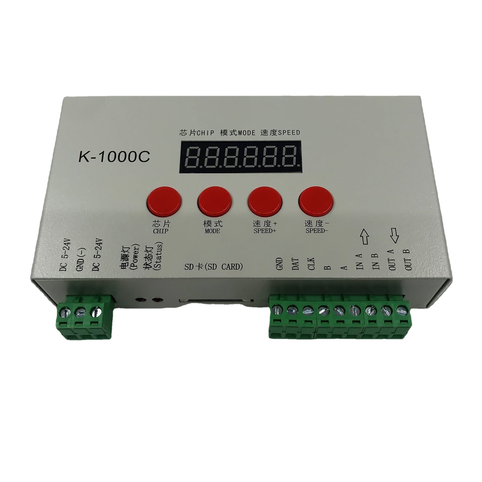 K-1000C Full Color Controller DMX512 Programmable Address Controller SD Card One-Key Address Writing Controller
