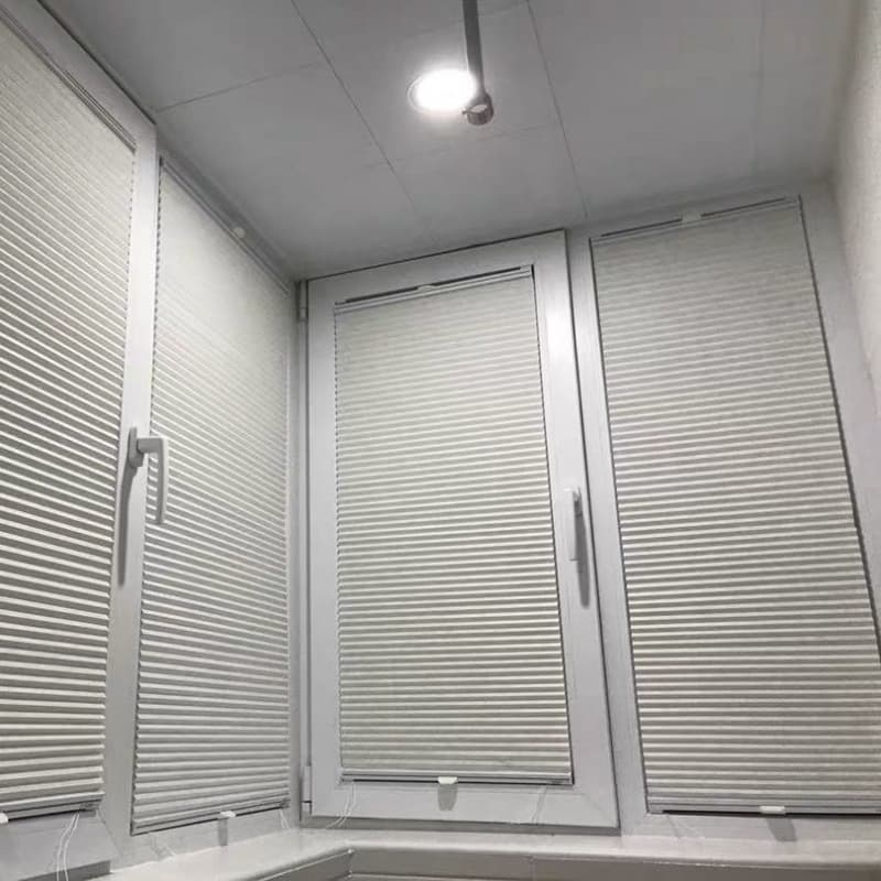 No-drill Kitchen and Bathroom Lift-up Blinds, Honeycomb Shades, Blackout Thermal Insulation Pleated Blinds