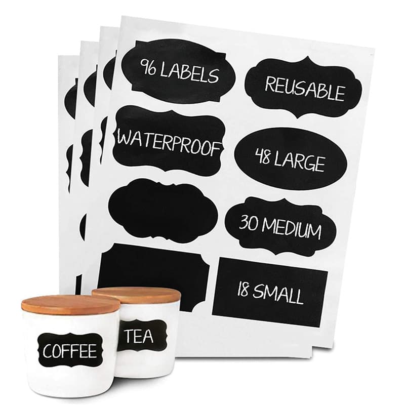 Amazon spot explosions kitchen blackboard stickers spice jars food PVC stickers can wipe stickers label