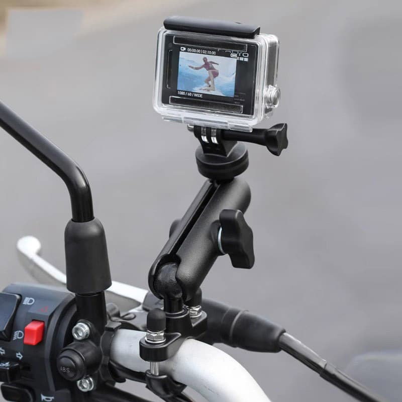 Motorcycle driving recorder bracket, sports camera mount, pan-tilt bracket, vehicle-mounted aluminum alloy camera bracket