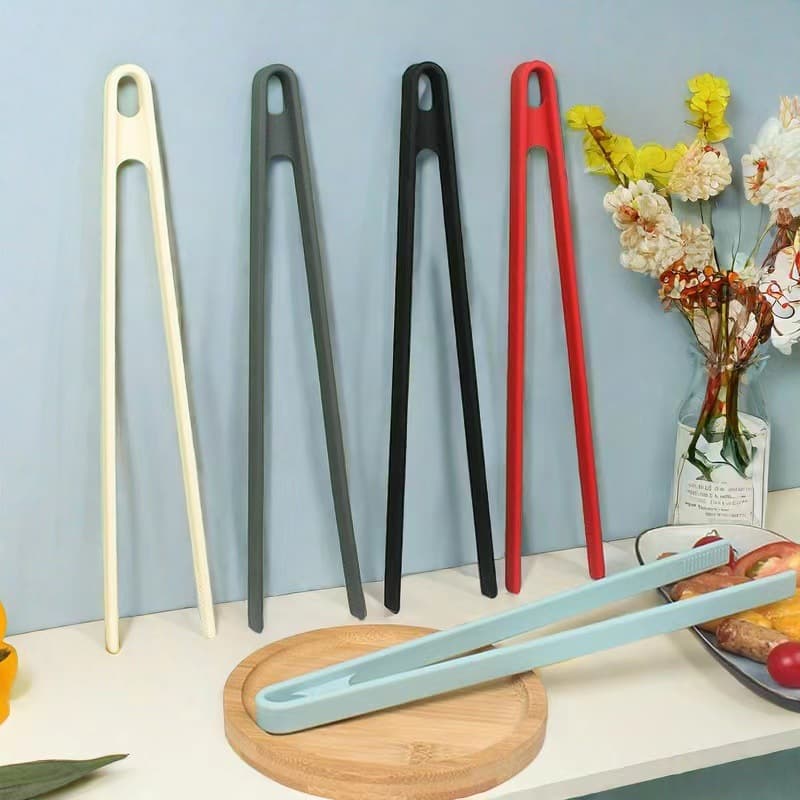 High-temperature Resistant Silicone V-shaped Food Tongs, BBQ Tongs, Steak Tongs, Buffet Grilling Tongs, Food-grade Silicone Food Tongs