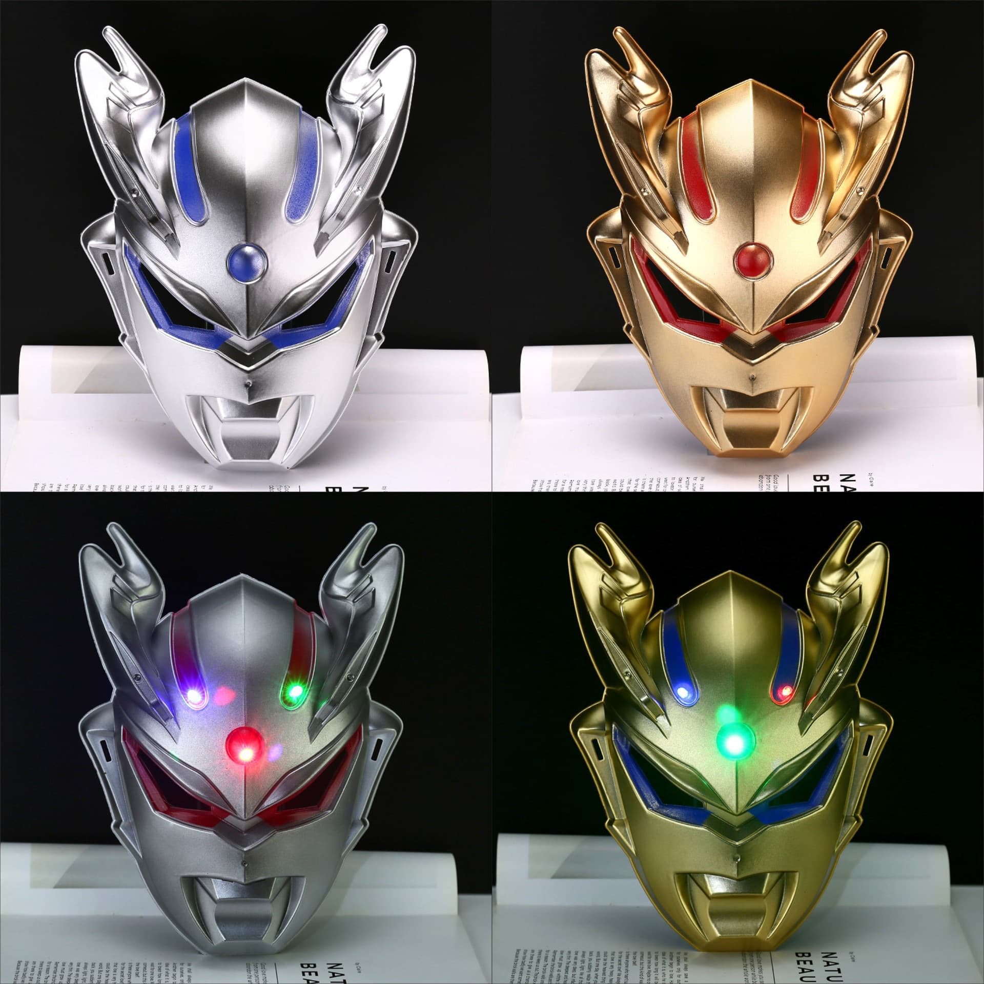Wholesale Zero Mask Ultraman Mask Silver Zero Mask Gold Zero Character Street Stall Temple Fair Hot Selling