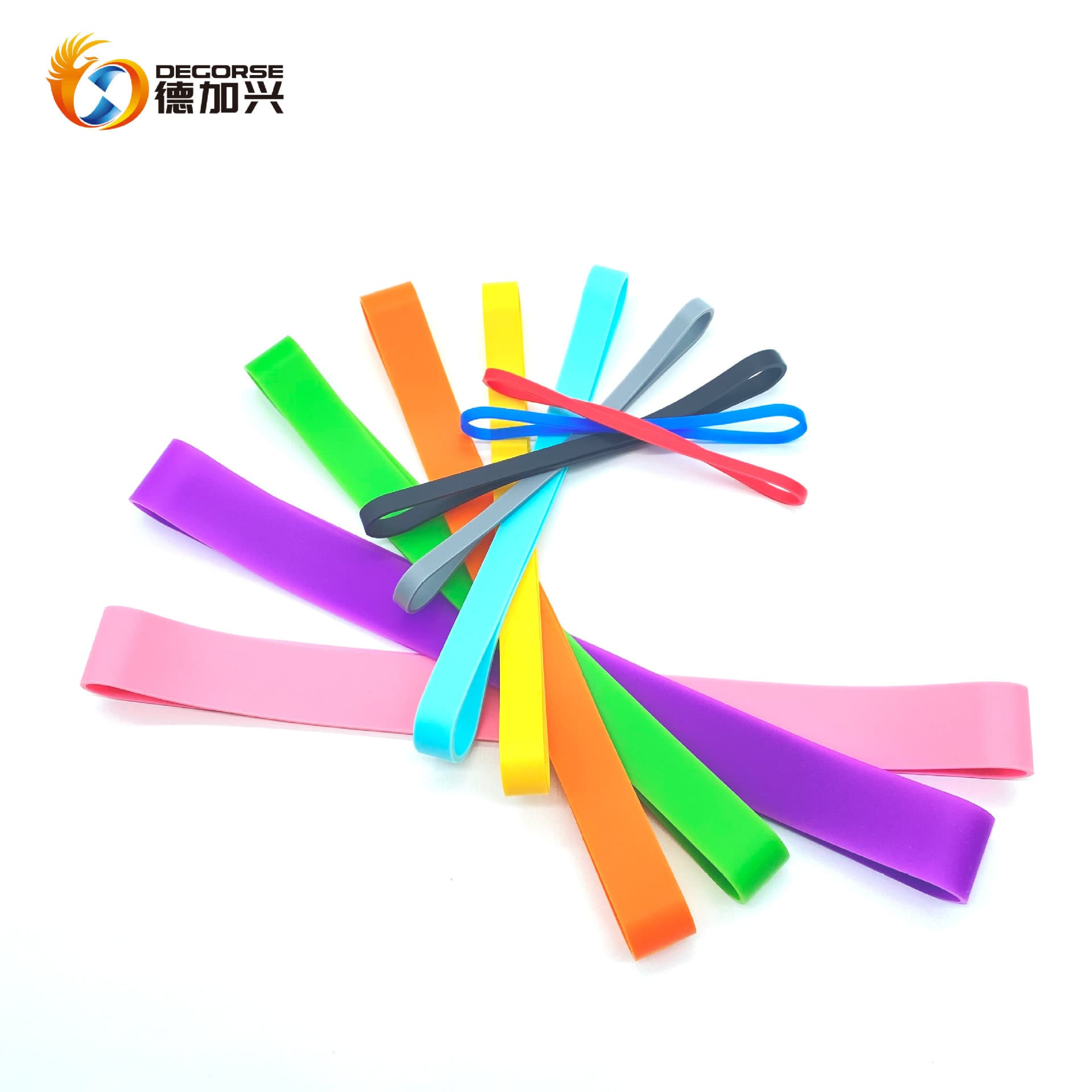 Cross-border best-selling high-elastic silicone binding straps, eco-friendly and skin-friendly silicone binding straps and ties