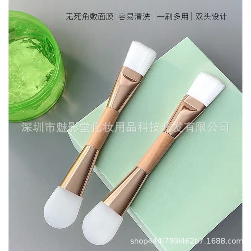 Double-ended Silicone Face Mask Brush Soft Bristle Facial Spa Mud Mask Brush Foundation Brush Makeup Brush
