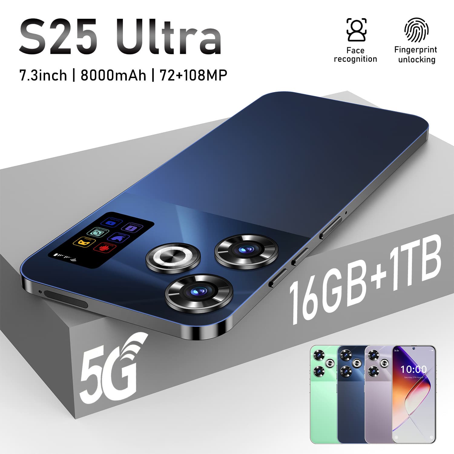2024 New Genuine S25 Ultra Cross-Border 5G Smartphone 16+1TB All-in-One 7.3-inch HD Large Screen