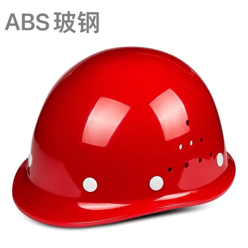 Construction Site Anti-Impact Safety Helmet with Custom Printing, ABS Breathable Fiberglass Round Construction Helmet