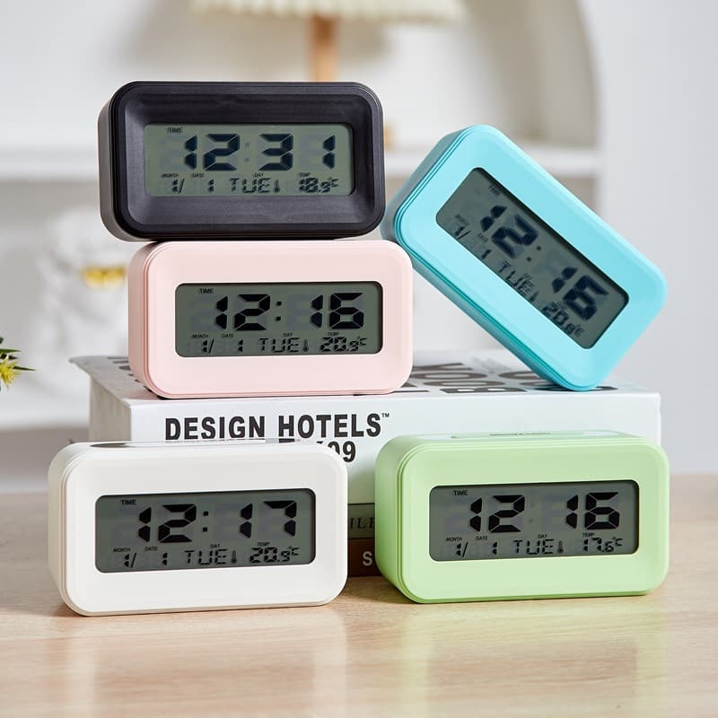 Mini Bedside Clock Electronic Clock Fashionable Alarm Clock for Children and Students Multifunctional Countdown Snooze Clock