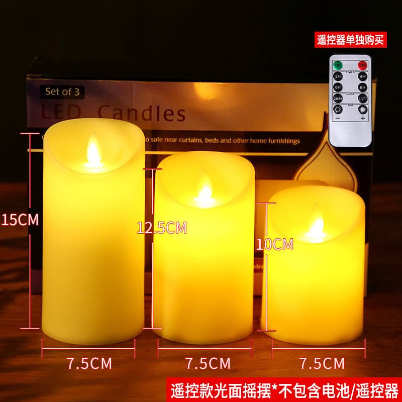 Electronic Candle for Birthday, Romantic Confession, Stage, Wedding Decoration LED Electric Candle Simulation Remote Control Electronic Candle Light