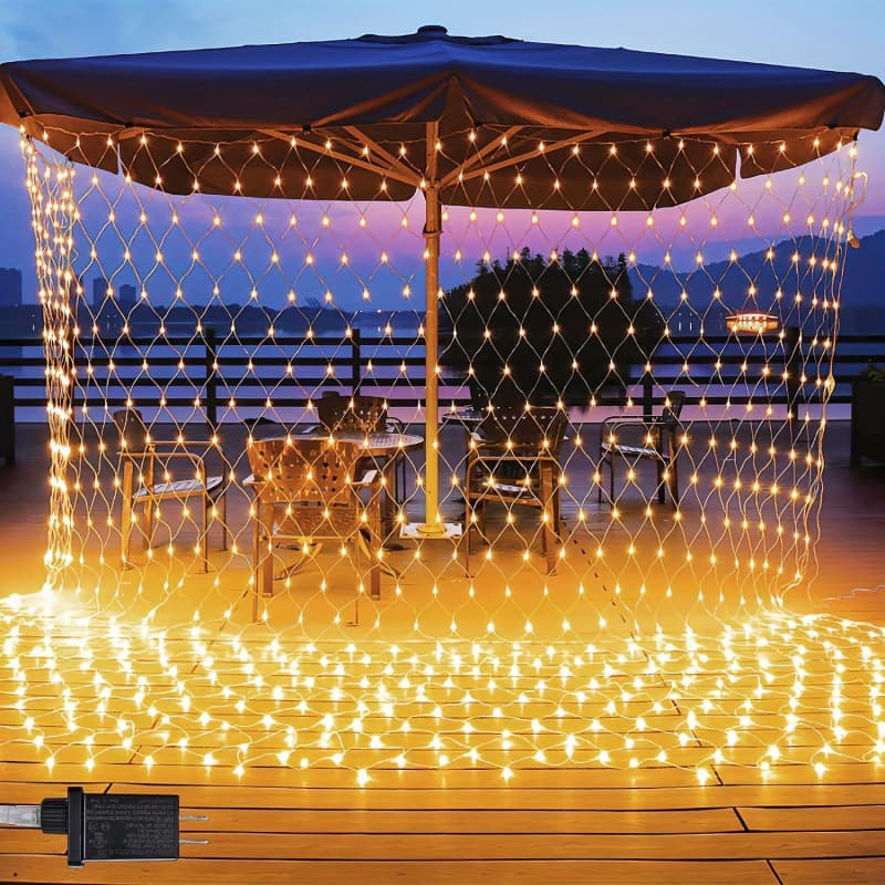 2026 New Cross-border 200-LED Net Lights, 9.8ft x 6.5ft, Connectable with 8 Modes