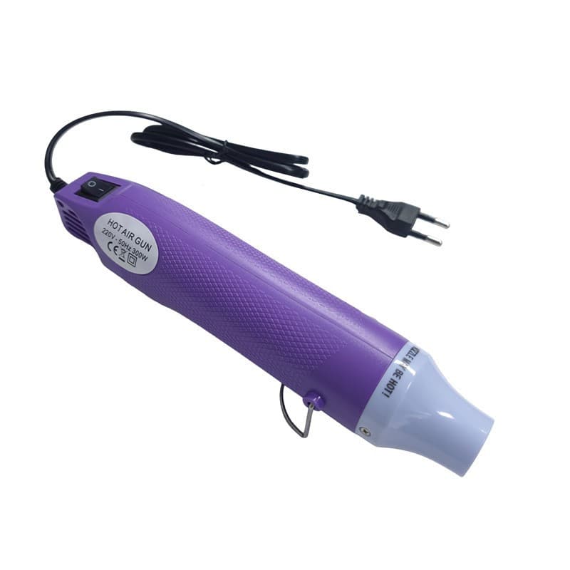 Mini heat gun for crafting, heating polymer clay, shaping heat shrink tubing and sheets, with adjustable temperature heat pen.