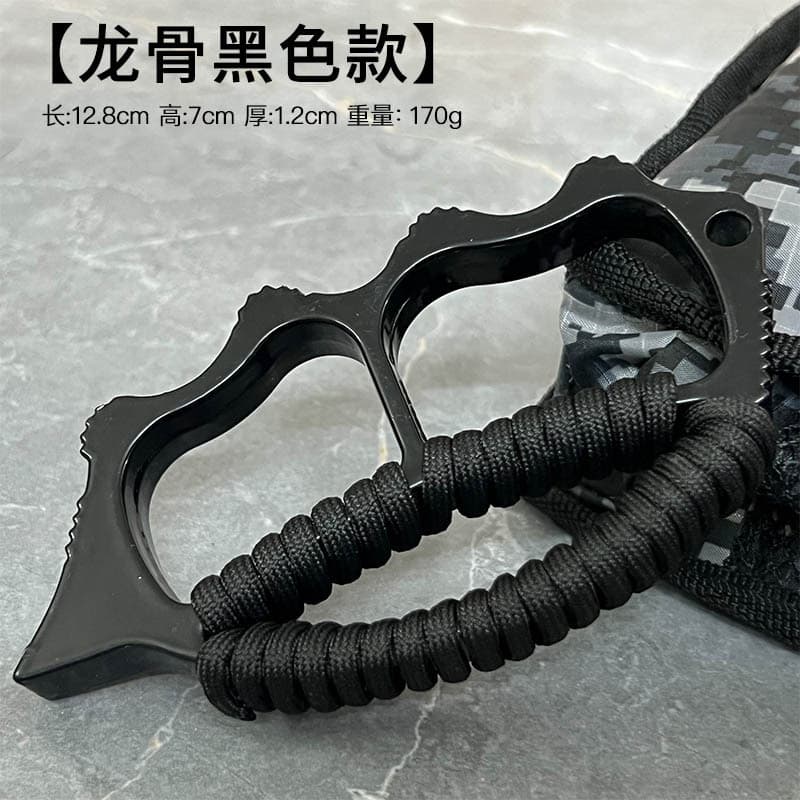 Hand Palm Knuckle Duster Iron Four-Finger Self-Defense Ring Car Survival Equipment Legal Self-Defense Window Breaker Tool Weapon