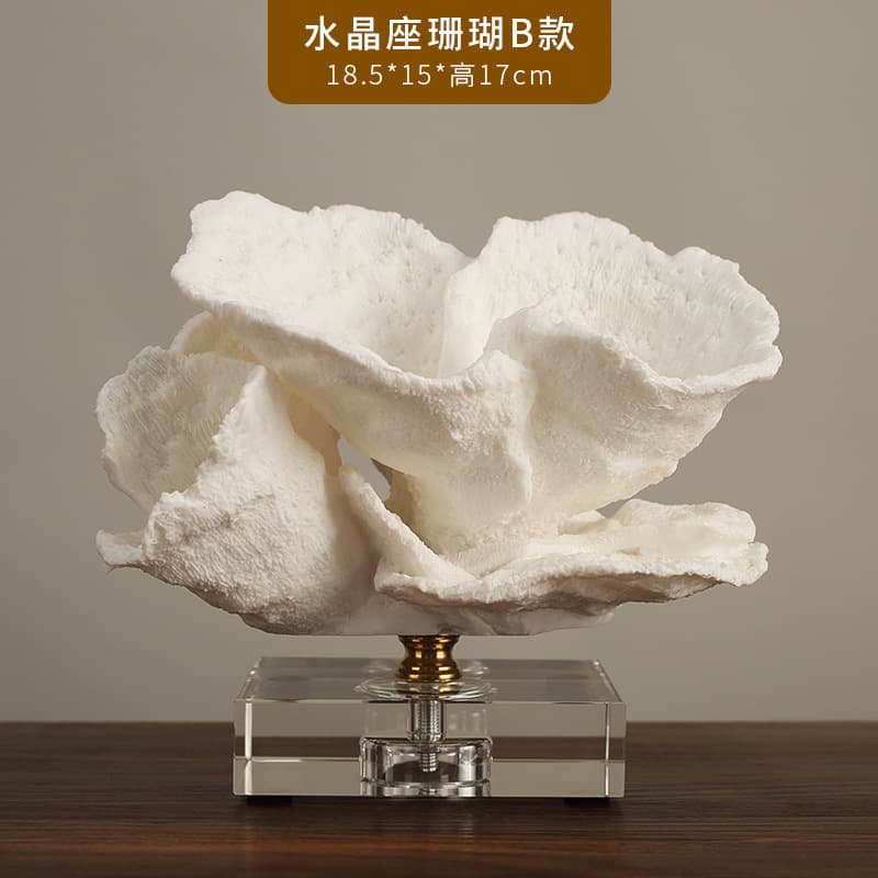 Cross-border Stock Simulation Coral Decoration Home Showroom Decor Living Room Wine Cabinet Resin Craft Ornament Display