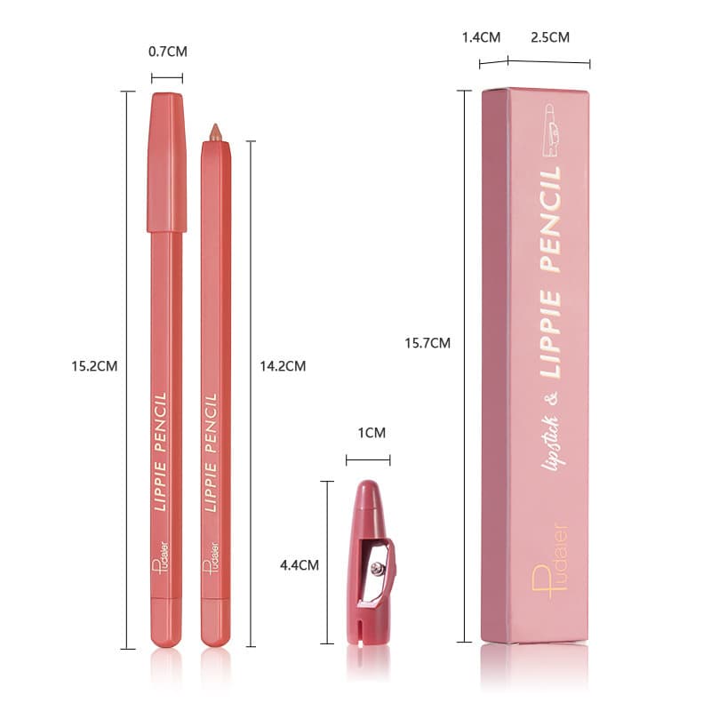 Cross-border Pudaier Lip Liner Pen Waterproof Non-stick Matte Lip Pencil Lip Liner Makeup Wholesale Hot Sale