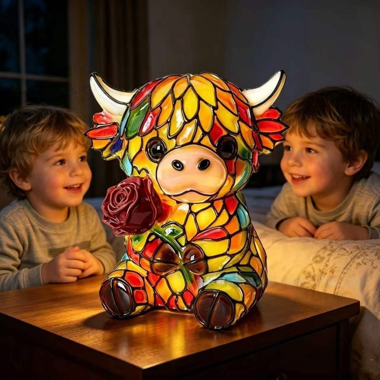 Cross-border new animal series LED night light ornaments resin crafts home decoration usb plug animal lamp