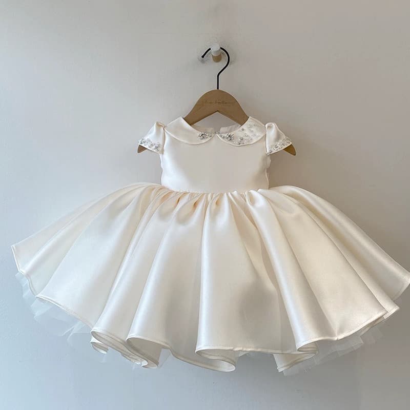 High-end Elegant Girls' Birthday Princess Tulle Dress Wedding Flower Girl Dress 2026 Spring