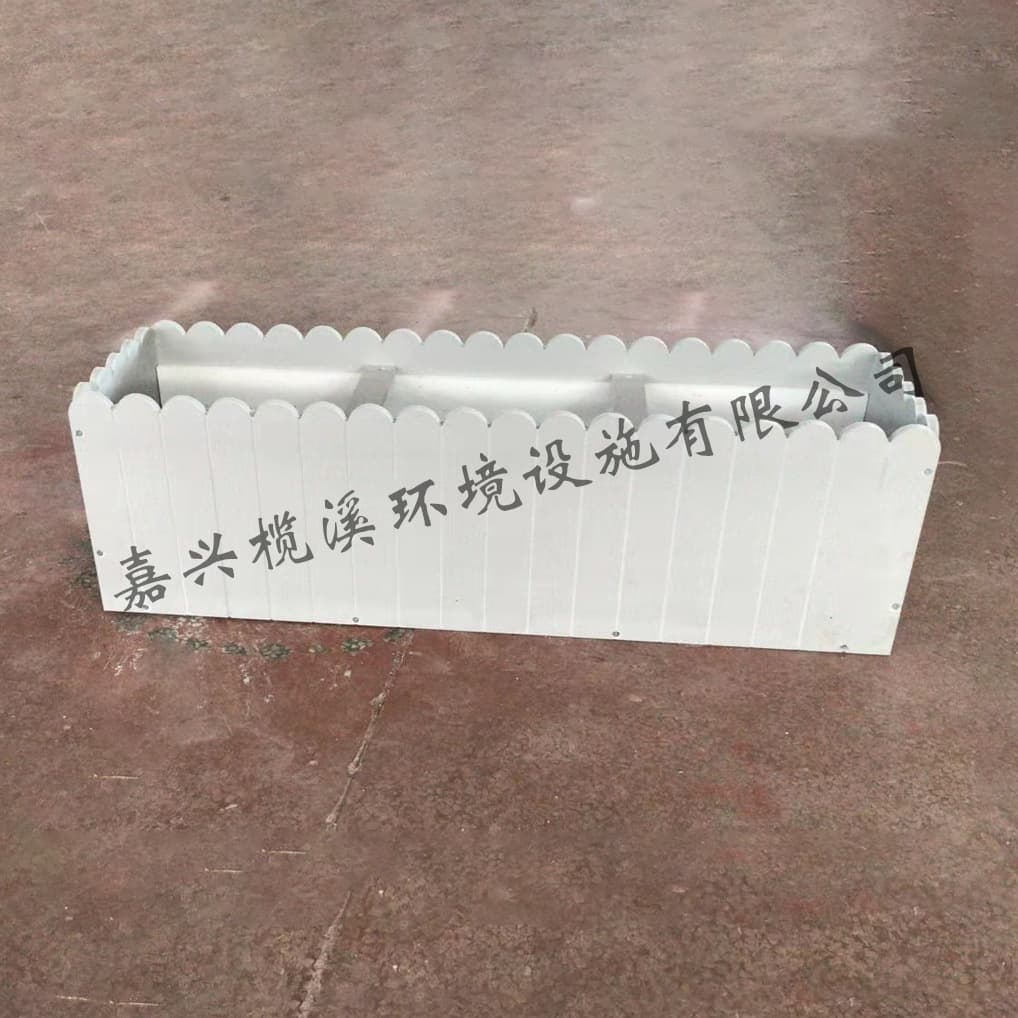 Factory direct sales of anti-corrosion wood PVC flower boxes, extra-large rectangular flower pots, balcony vegetable pots, carbonized solid wood fence types