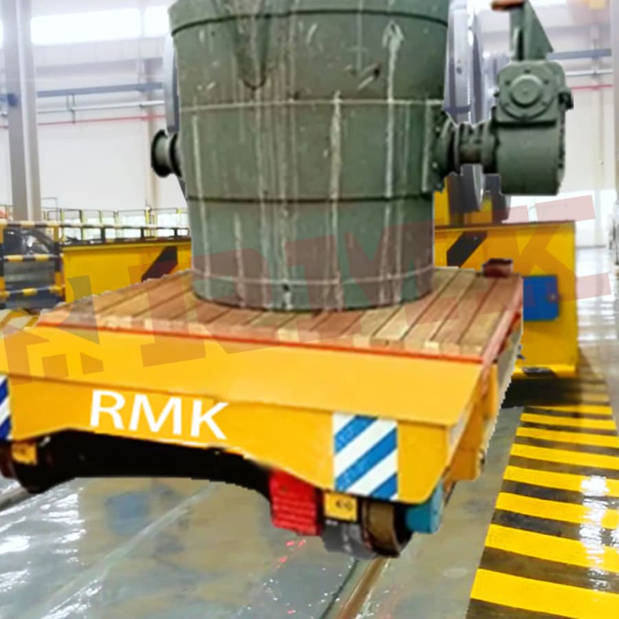 Large-tonnage steel ladle car, self-unloading steel slag rail flatbed car, high-precision high-speed rail water refractory high-temperature rail flatbed car