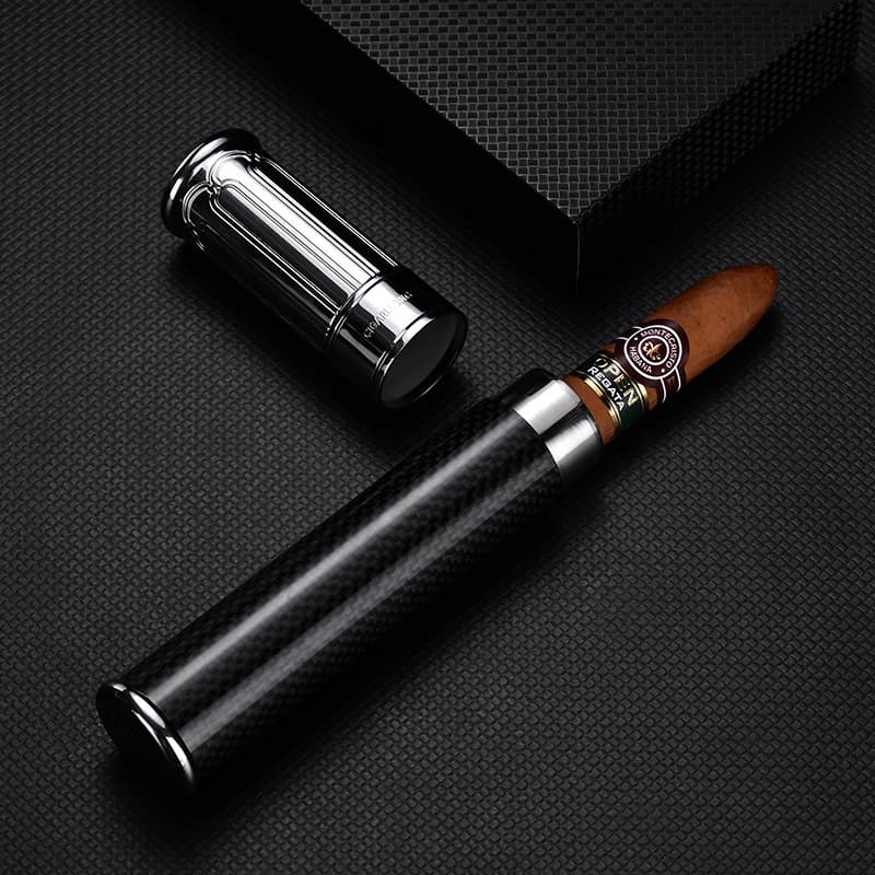 CIGARLOONG Eggplant Dragon Cigar Tube Lock Wet Sealed Cigar Moisturizing Tube Travel Portable Cigar Tube Single Pack