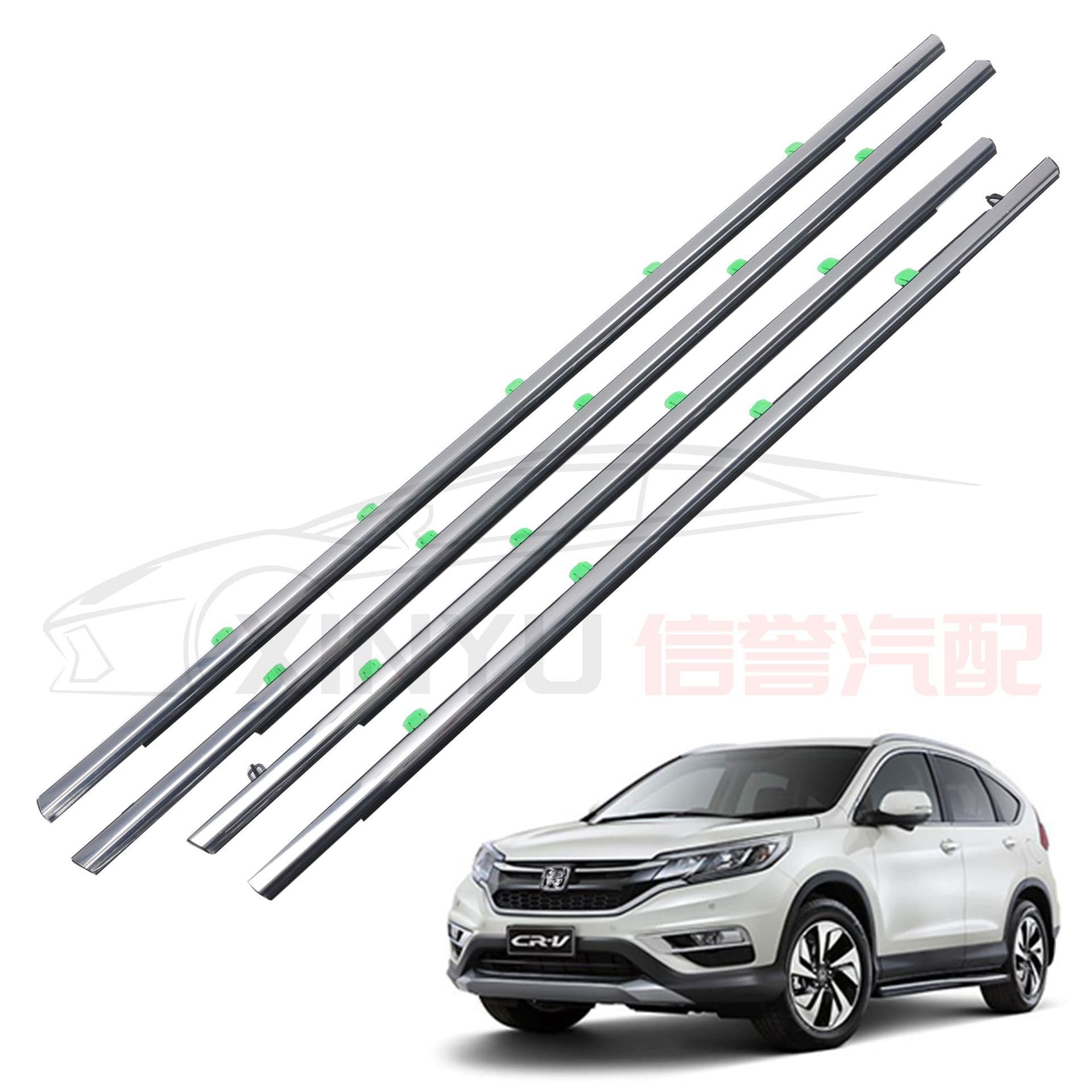 Compatible with 12-16 Honda CRV Outer Water Cut Electroplated Outer Weatherstrip, Car Modification Specific Glass Outer Water Seal Strip