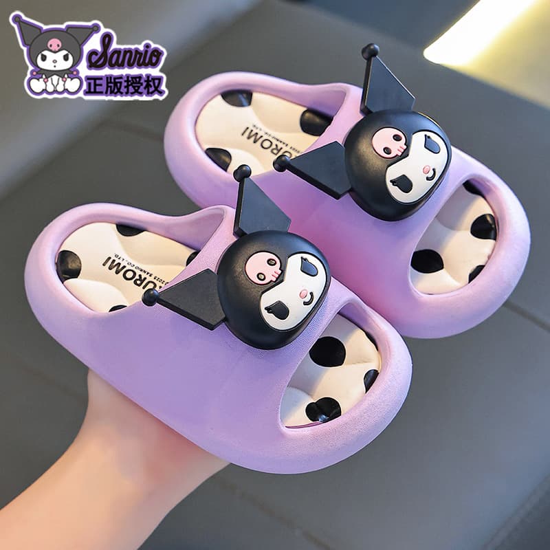 Sanrio Children's Sandals and Slippers for Girls - Summer Cartoon Cute Non-Slip Indoor Bath Soft Sole Baby Slippers